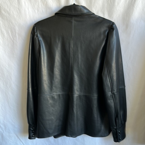 Marc New York black vegan leather super soft shirt jacket, size M - Picture 4 of 10